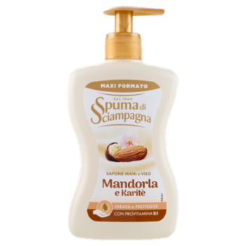 Spuma Di Sciampagna Sapone Mani e Viso Mandorla e Karitè 430 Ml