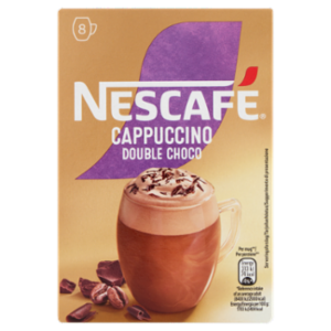 NESCAFÉ Cappuccino Double Choco Solubile Con Cacao 8 Bustine 148g