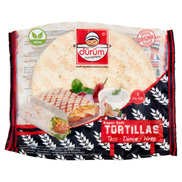 dürüm company Super Soft 6 Tortillas ± 25 cm 370 g