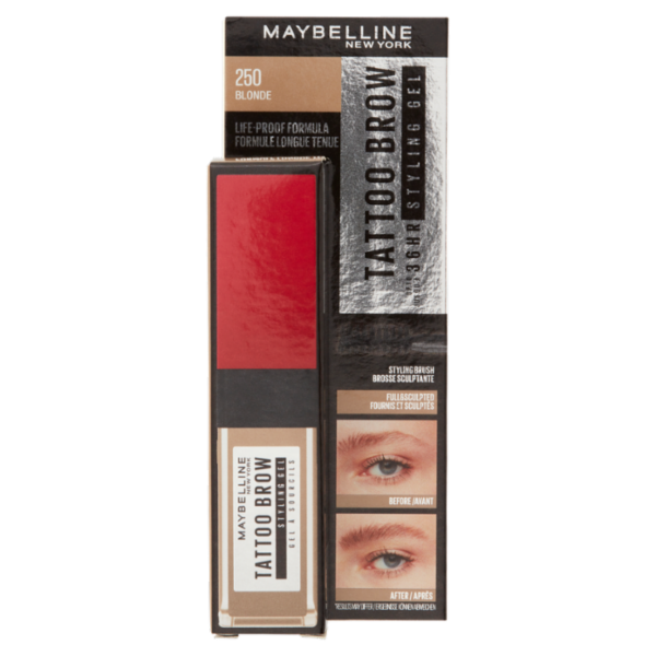 Maybelline Tattoo Brow Styling Gel Sopracciglia 250 Blonde 6 ml