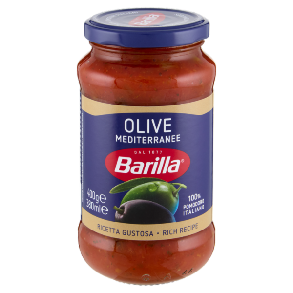 Barilla Sugo Olive 100% Pomodoro Italiano Condimento per Pasta 400g