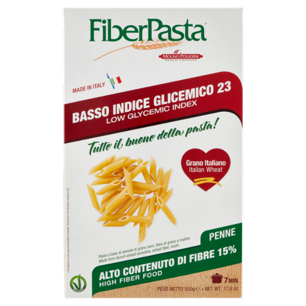 FiberPasta Basso Indice Glicemico 23 Penne 500 g