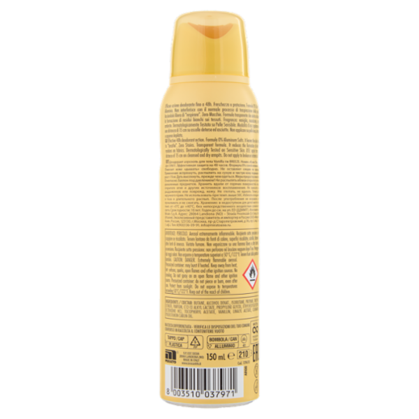 Breeze Vanilla Ambra e Vaniglia Deodorante Spray 150 mL