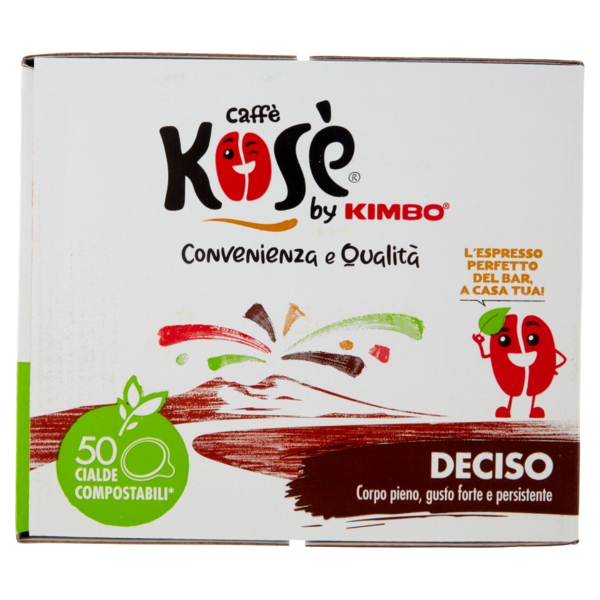 caffè Kosè Cialde Compostabili* Deciso 50 x 7,3 g