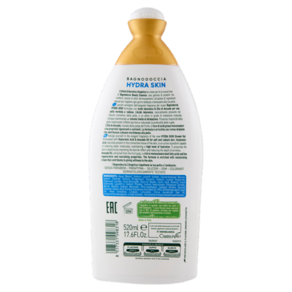 L'Angelica Beauty Essence Bagnodoccia Hydra Skin Acido Ialuronico 520 ml