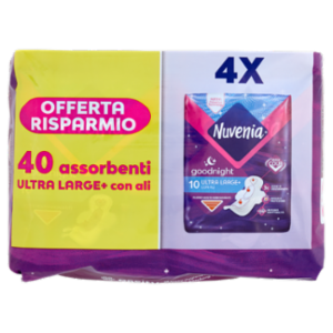 Nuvenia Goodnight Ultra Large+ Con Ali 4 x 10 Pz