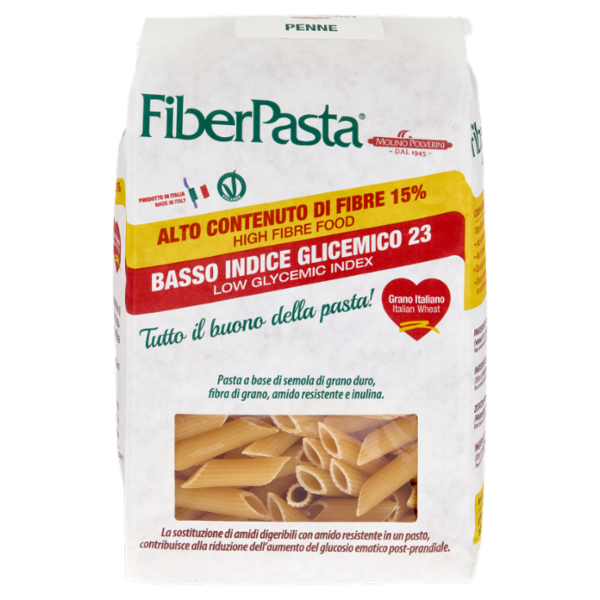 FiberPasta Penne Basso Indice Glicemico 23 500 g