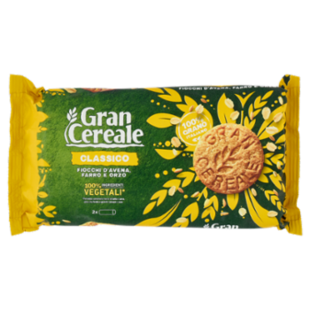 Gran Cereale Biscotti Gran Cereale Classico Fiocchi Di Avena Farro Orzo Tubo 500 g