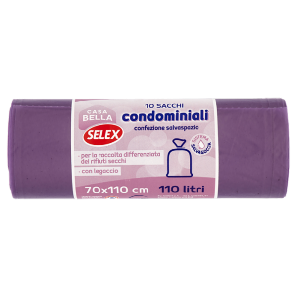 Selex Casa Bella Sacchi Condominiali Viola Cm 70X110 10 pezzi