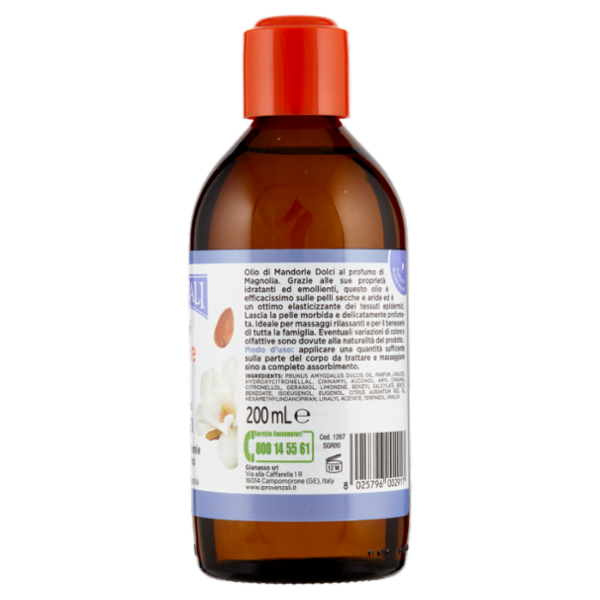 I Provenzali Olio di Mandorle Dolci al profumo di Magnolia 200 mL