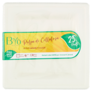Biò Piatti Polpa Di Cellulosa 25 Pz