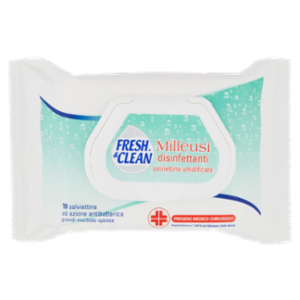 Fresh & Clean Milleusi Disinfettanti Salviettine Umidificate 20 Pz