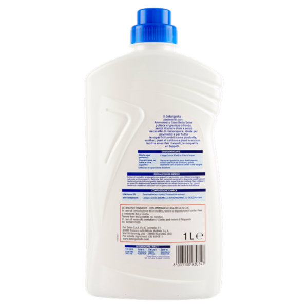 Selex Casa Bella Detergente per Pavimenti Igienizzante con Ammoniaca 1 L