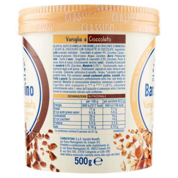 Sammontana Barattolino Classico Vaniglia e Cioccolato 500 g