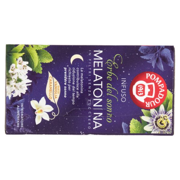 Pompadour Infuso Erbe del sonno Melatonina in Filtri Senza Zucchero bustine 18 x 2 g