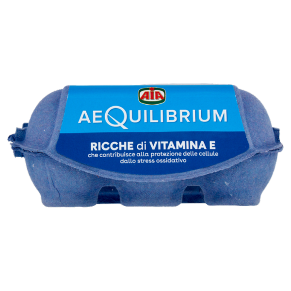 Aia aeQuilibrium 6 Uova Fresche Medie da Galline Allevate a Terra Senza Uso di Antibiotici