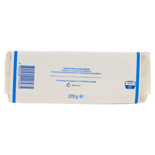 Wasa Integrale Cracker con Solo Due Ingredienti 270g