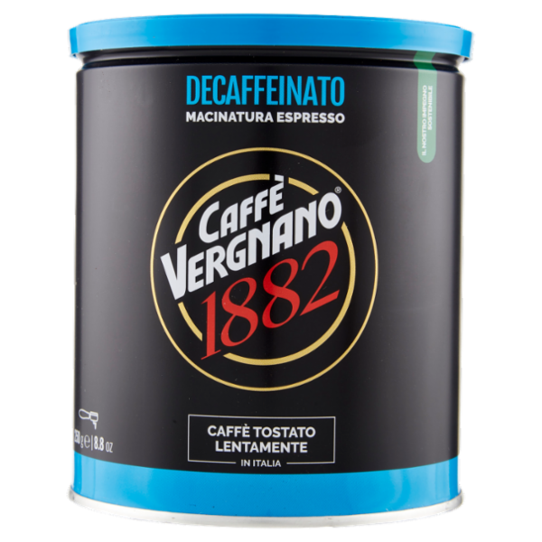 Caffè Vergnano 1882 Decaffeinato Macinatura Espresso 250 g