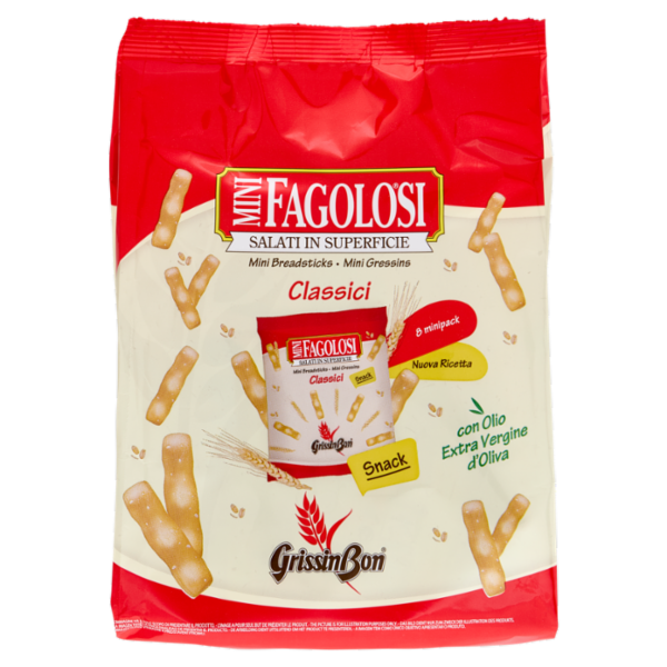 GrissinBon Fagolosi Mini Classici Snack 8 minipack 165 g
