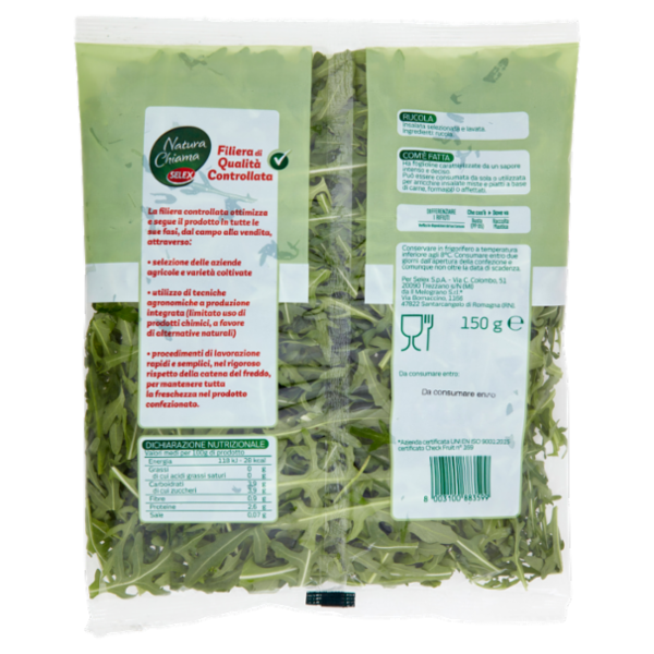 Selex Natura Chiama Rucola Lavata e Pronta per il Consumo 150 g