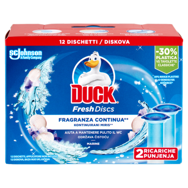Duck Fresh Discs - Doppia Ricarica, Fragranza Marine, 2 x 36 ml