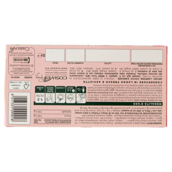 L'Angelica Passione di Frutta Lampone Cocco Karkadè 15 Filtri 28.5 g