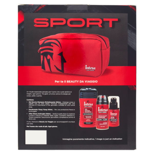 Intesa Pour Homme Sport Gel Doccia Shampoo 250mL + Deodorante Ylang Ylang 150mL + After Shave 100mL