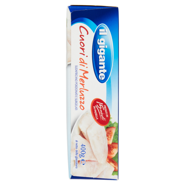 IL GIGANTE Cuori di Merluzzo sudafricano Porzionati e Surgelati 400 g