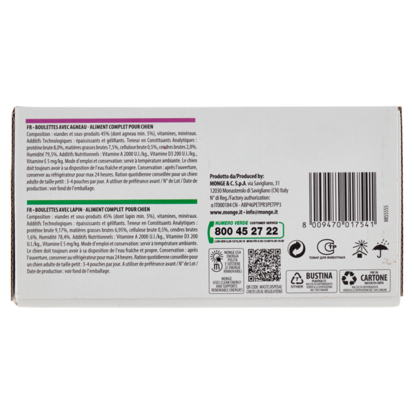 Special Dog Excellence Adult Mini Bocconcini in Salsa con Agnello, con Coniglio 12 x 100 g