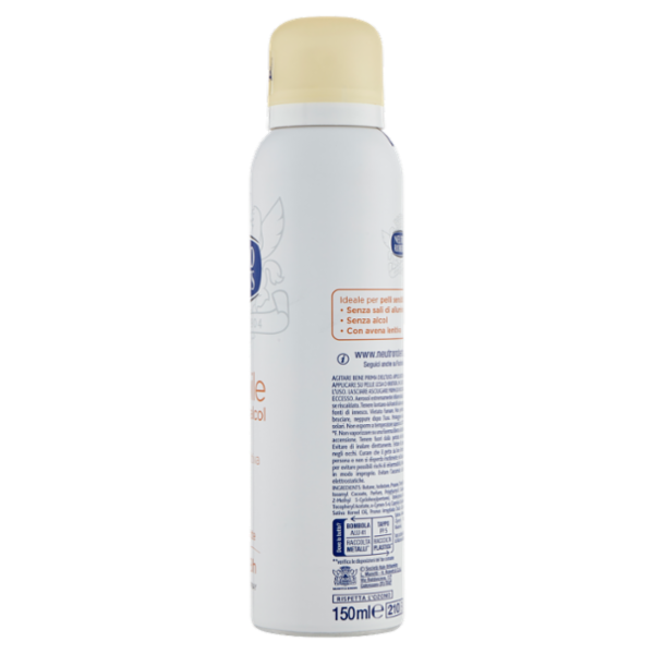 Neutro Roberts pelle sensibile zero% sali e alcol latte Deo Spray 150 ml