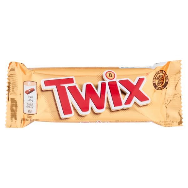 Twix Barretta Snack al Cioccolato con Caramello 50g