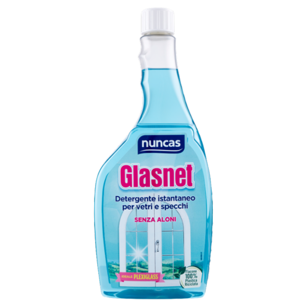 nuncas Glasnet Detergente istantaneo per vetri e specchi Ricarica 750 ml