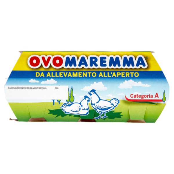Ovomaremma 6 uova fresche di vario calibro da Allevamento all'Aperto 350 g