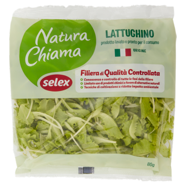 Selex Natura Chiama Lattughino Lavato e Pronto per il Consumo 80 g