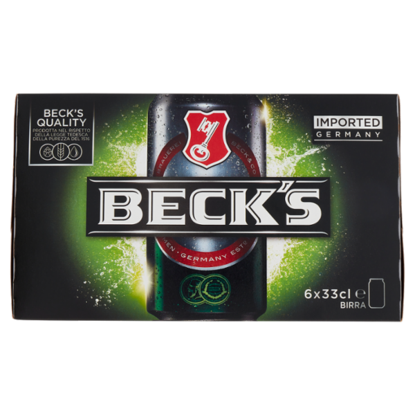 BECK'S Birra pilsner tedesca lattina 6x33cl