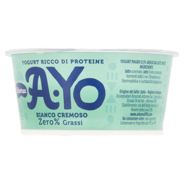 Arborea Ayo Yogurt Ricco di Proteine Zero% Grassi 140 g