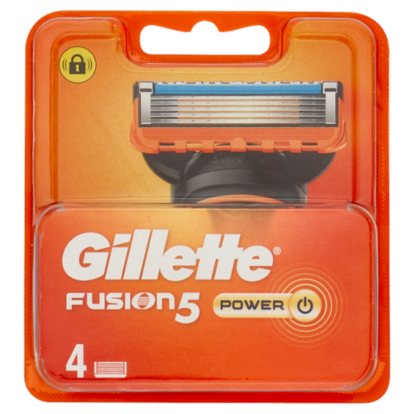 Gillette Lamette di Ricambio per Rasoio da Uomo Fusion5 Power, 4 Ricariche