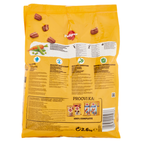 Pedigree Cibo Secco Cane Adulto Pollame Verdure 2.6Kg
