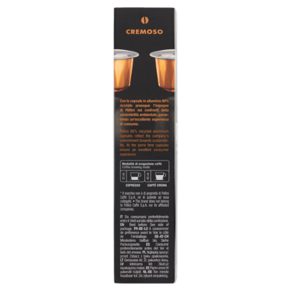 Pellini Cremoso Compatibili Nespresso* 10 Capsule 55 g
