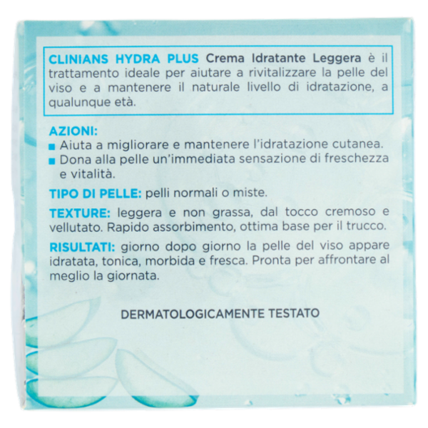 Clinians Hydra Plus Crema Idratante Leggera Pelli Normali o Miste 50 mL