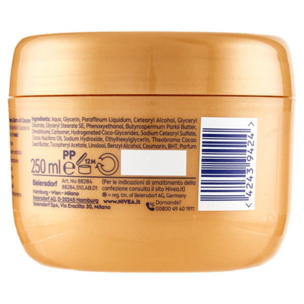 Nivea Crema Corpo Burro di Cacao Pelle secca 250 ml