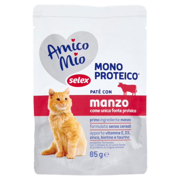 Selex Amico Mio Gatto Paté con Manzo Mono Proteico 85 g