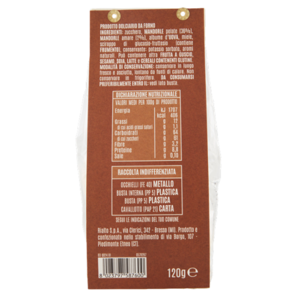 Assaggi e paesaggi Paste di Mandorla alla Mandorla 120 g