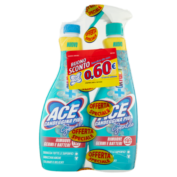 Ace Candeggina Più Gentile +Oxygen 2 x 650 ml