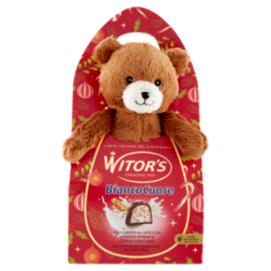 Witor's Bianco Cuore Cioccolato Al Latte Con Cremoso Ripieno e Cereali Croccanti 100 g