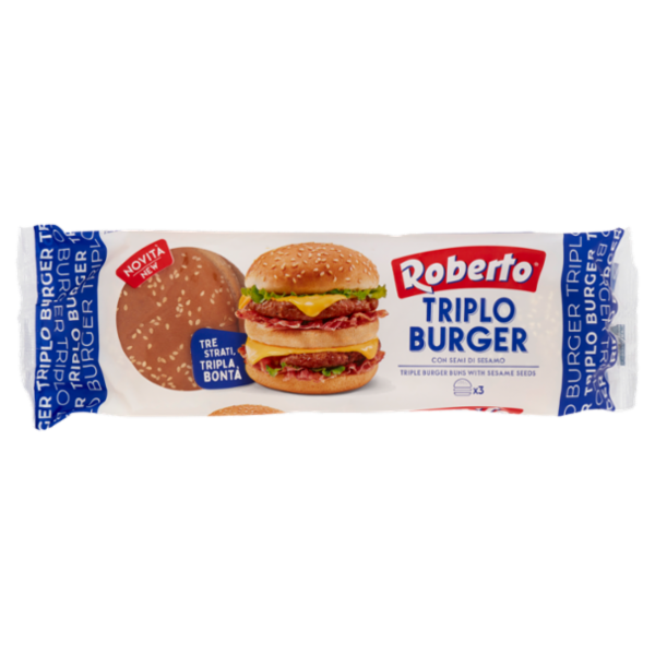 Roberto Triplo Burger con Semi di Sesamo 240 g