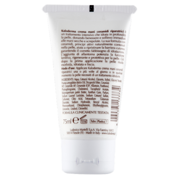 Kaloderma Ceramidi Riparatrici Crema Mani per Pelle Secca, Molto Secca, Ruvida e Screpolata 75 ml