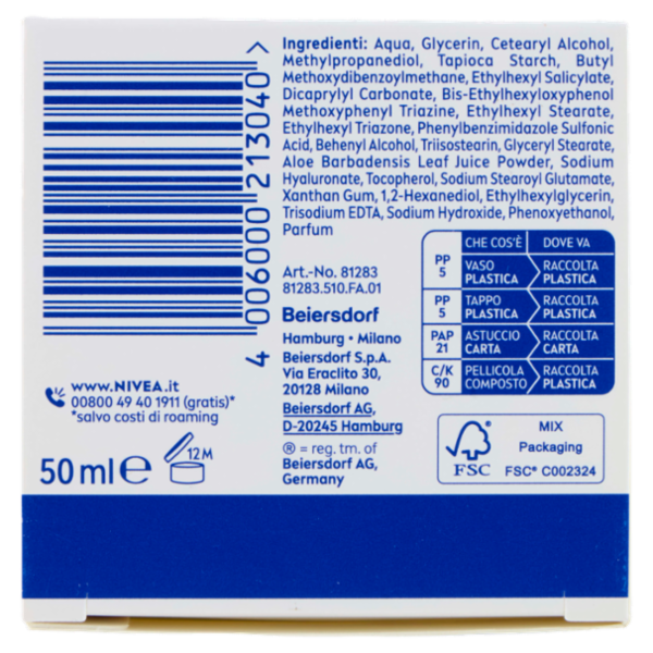 Nivea Crema Giorno Rinfrescante SPF 30 Pelle Normale 50 ml