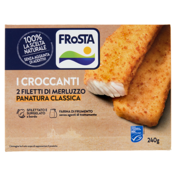 FRoSTA i Croccanti 2 Filetti di Merluzzo Panatura Classica 240 g