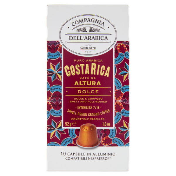 Compagnia dell'Arabica Puro Arabica Costa Rica Cafè de Altura 10 Capsule Compatibili 52 g